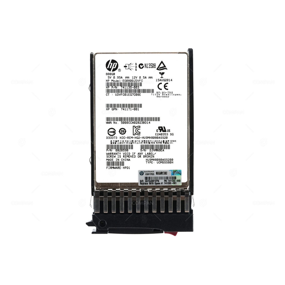 741233-001 HP SSD 800GB SAS 12G 2.5" SFF HOT-SWAP